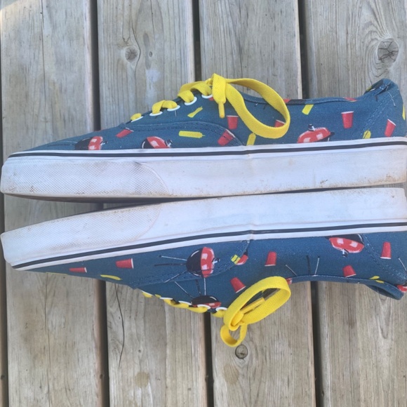 Vans Authentic Pool Vibes Cookout Summer BBQ Shoes Mens 11 Canvas Deck Shoes - Picture 7 of 12